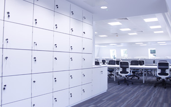 Bond Davidson storage wall and lockers