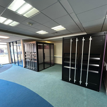 Container pod meeting spaces