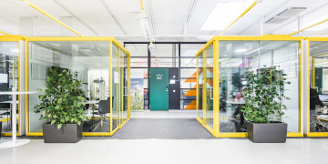 Groupspace yellow office pods