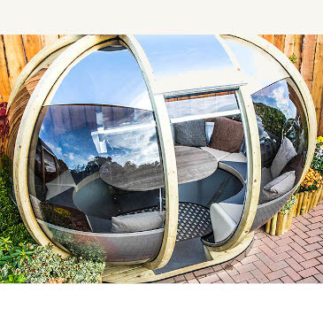 Oval house outdoor pod