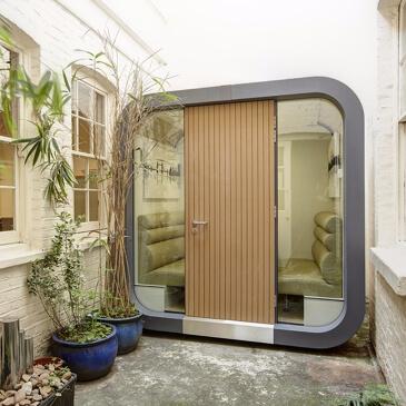 Homeworking Office pod in Atrium