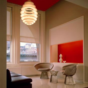 Platner side chairs in office 