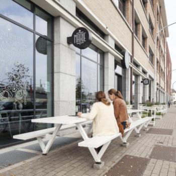 Marina Benches outdoors for Bar Marie