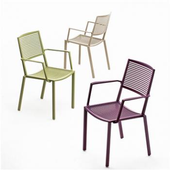 3 Easy Cafe Chairs on a white background 