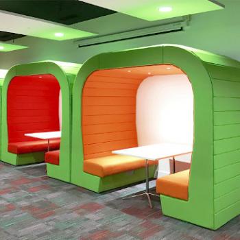 Lime Green Hub units with assorted interiors