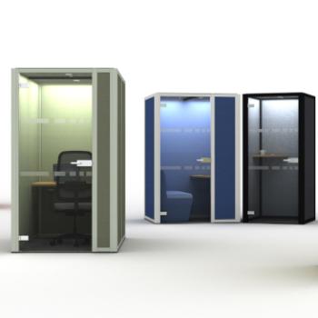 Jimmy video conferencing booths in various specifications