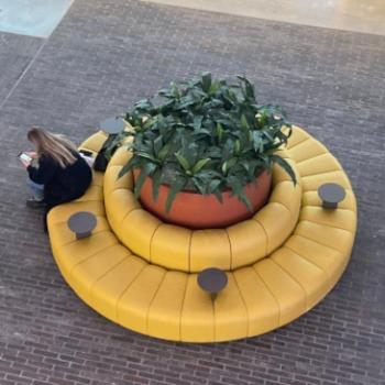 Bob seating at Battersea Power Station island layout