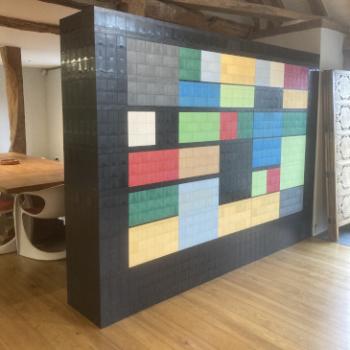 Morph Midi Wall using a selection of single and double Midi blocks in Morph RE (black) and Morph Bio to create a wall in the style of a Mondrian painting