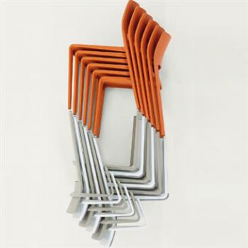 Stacking Juno Chairs in Orange