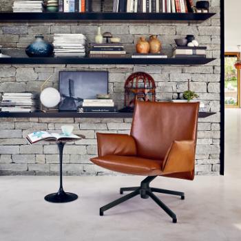 Knoll pilot chair in leather