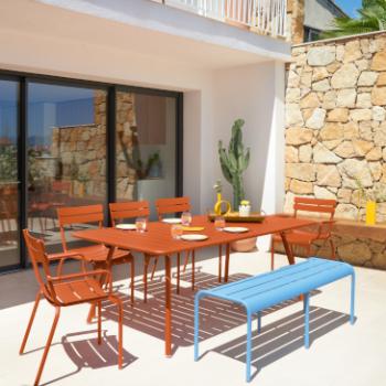 Outdoor public seating from Fermobs Luxembourg range