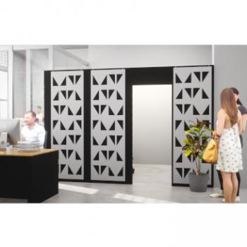 Morph walls with patterned acoustic panels