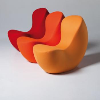 LaCividina Nautile armchair red orange yellow