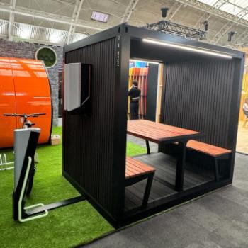 Outdoor shack with Bike charger