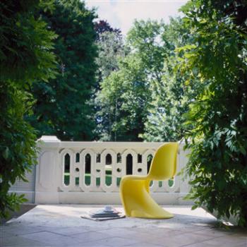 Flexible Plastic Panton Chair in yellow