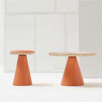 Pion Collection - orange base and wooden surface
