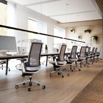 360 task chairs in an office with computers