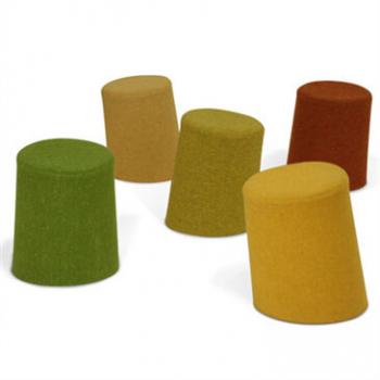 Collection of five 10 Degree Stools by Morph in autumn and nature colours