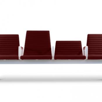 hm213 Horizon burgundy seating system