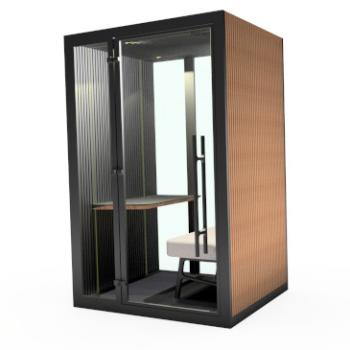 Work booth video conferencing unit