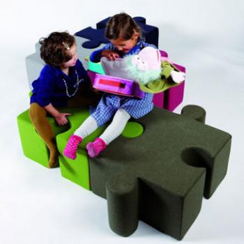 Buzzispace KidzPuzzle seating, in multicolour.