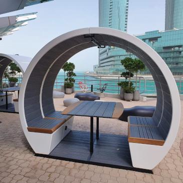 the meeting pod outdoor open