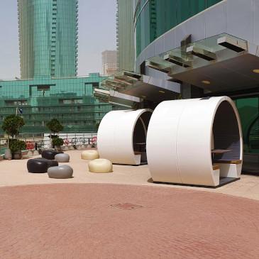 the meeting pod outdoor open