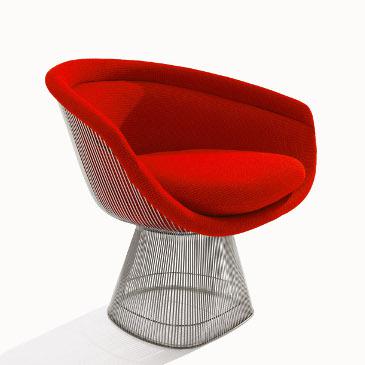 Platner side and lounge chairs