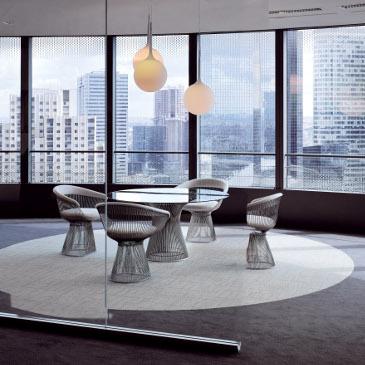 Platner side and lounge chairs