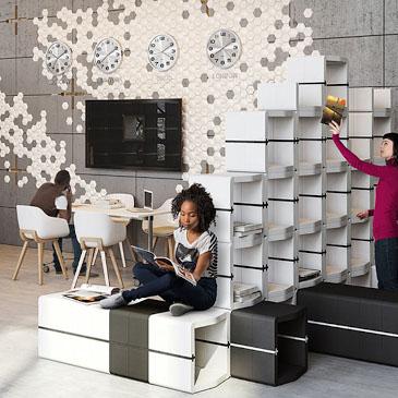 U-Cube divider and shelving