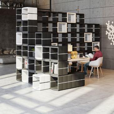 U-Cube divider and shelving