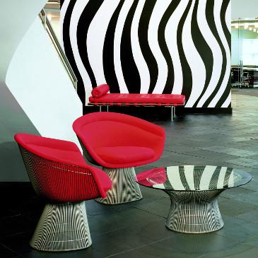 Platner side and lounge chairs