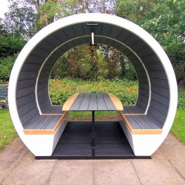 the meeting pod outdoor open