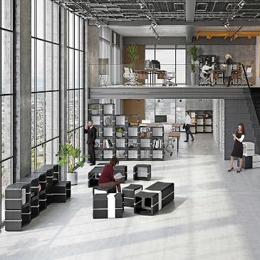 U-Cube divider and shelving