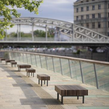 Woody Outdoor Public Seating