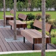 Woody Outdoor Public Seating