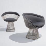 Platner side and lounge chairs