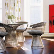 Platner side and lounge chairs