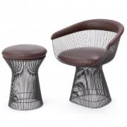 Platner side and lounge chairs