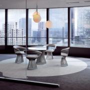 Platner side and lounge chairs