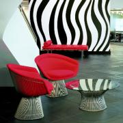 Platner side and lounge chairs