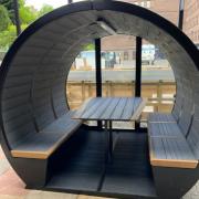 the meeting pod outdoor open
