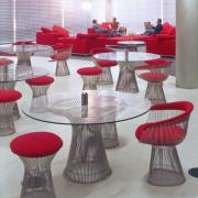 Platner side and lounge chairs